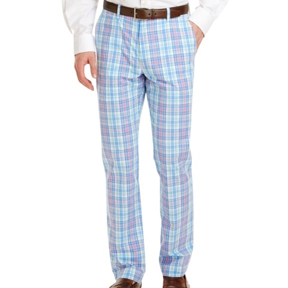 Vineyard Vines Other - Vineyard Vines Men’s Seafeather Plaid Slim Fit Breaker Pants 32x32 NWOT
